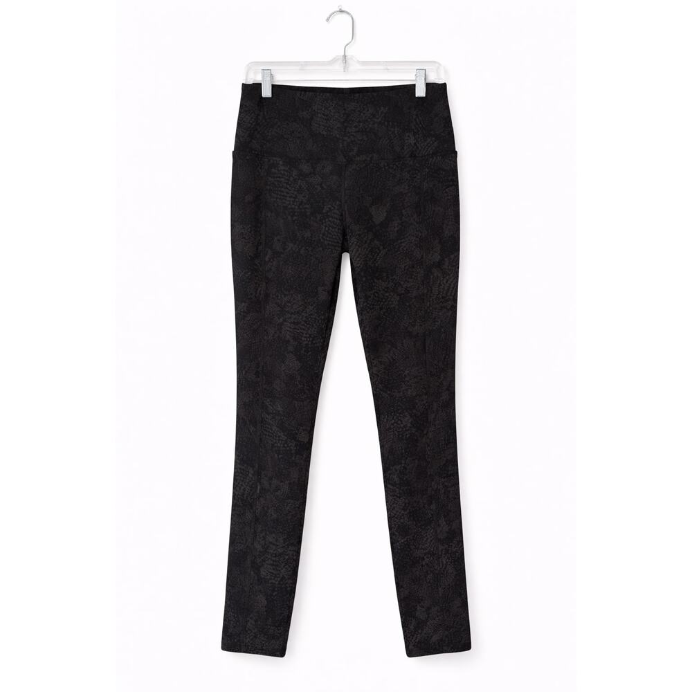 Danskin Leggings Womens Size M Black & Grey Athleisure Gym Workout Exercise